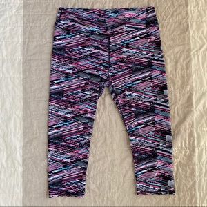 Fabletics Crazy Stripe Pattern Crop Legging